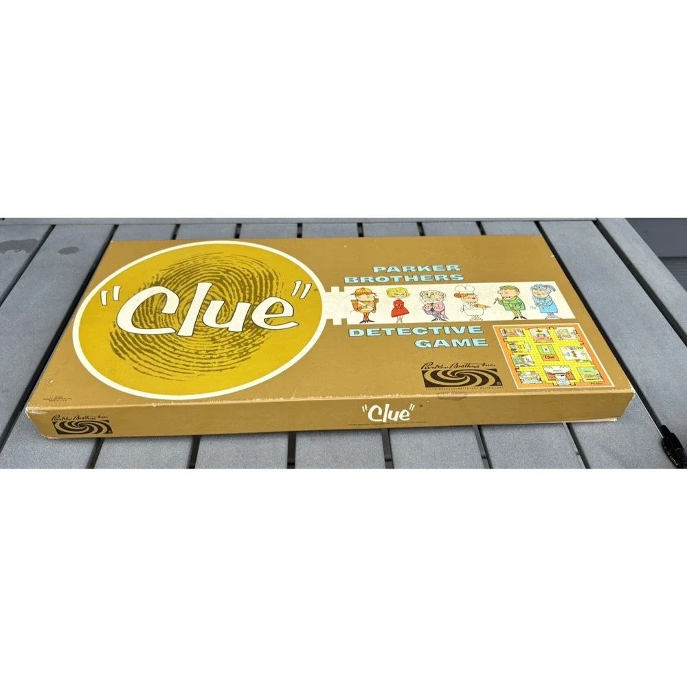 Vintage Parker Brothers detective board game Clue 1963 version complete nice box